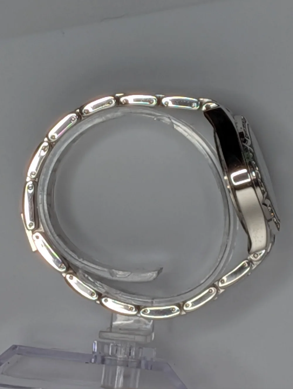 Armitron Now Watch Silver Tone Mother of Pearl Crystal Bezel Water Resistant